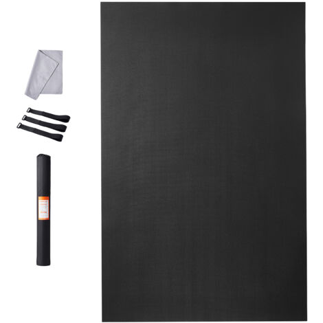 Mophorn Tapis d'exercice 9x6ft, haute densité, antidérapant, yoga, fitness, exercice, maison, 0V, PVC de qualité supérieure, gris (1/5)