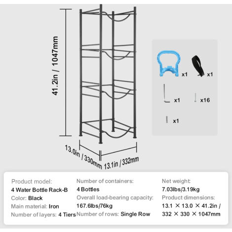 Porte-bidon à Pince Problem Solvers Pour Tubes 25,4-31,8 Mm, Noir, CL-D45