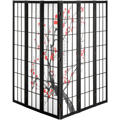 Paravent 5 Volets Panneaux Cloison Séparateur De Pièce Toile Intissé Pliable Recto Verso Paysage Automne 225x172 Cm 11 0010427 86555734