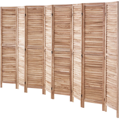 Mophorn Cloison de séparation en bois, 8 panneaux de 66,9 pouces de hauteur, écran de confidentialité pliable, pour maison, bureau, chambre à coucher, restaurant (1/5)