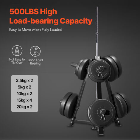 Rangement de poids olympiques pour rack musculation
