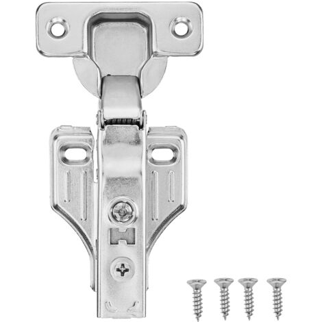 Mophorn Lot de 50 charnières d'armoire, ouverture à 100 degrés, fermeture douce, dissimulées pour type sans cadre + sans cadre, superposition complète pour charnières de porte d'armoires de cuisine (1/5)