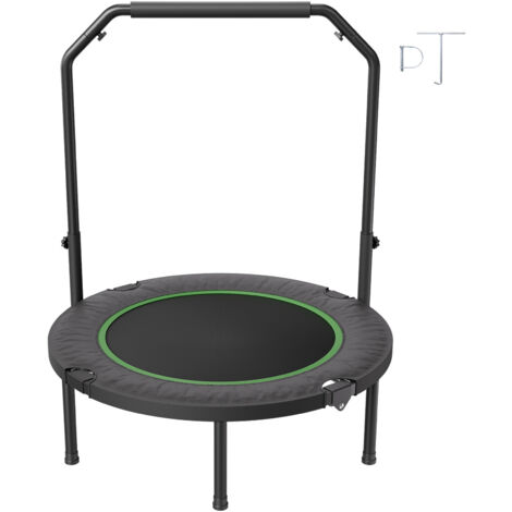 Mophorn Mini trampoline pliable, trampoline de fitness de 40 pouces, charge maximale de 330 lb,poignée en mousse réglable à 4 niveaux, idéal pour les entraînements en intérieur/jardin pour adultes (1/5)