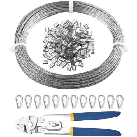 Rénovation Cordage Métallique Lot De 250 Cosses Et Manchons Pour