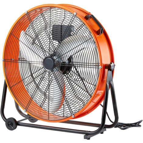 Mophorn – Ventilateur à tambour 24 pouces – Débit d'air 8600 CFM – 3 vitesses réglables – Inclinaison 360° – Minuterie 2 heures – Silencieux