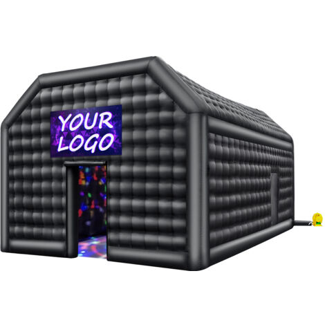 Tente Discothèque Gonflable 5x5x3 M - Avec Souffleur Et Lumière Disco, Pour Fêtes En Extérieur (mariage, Anniversaire...)