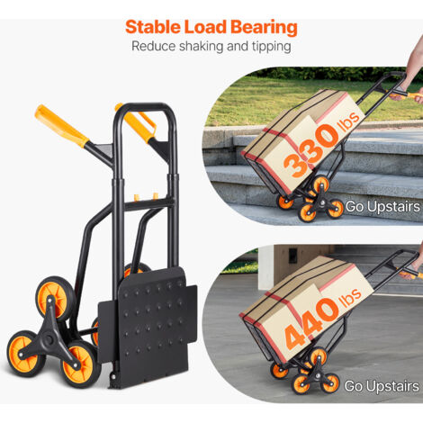 Chariot De Manutention Pliable Pyle - Capacité 136kg - Extensible 70-112cm - Roues R-Trac Tout Terrain