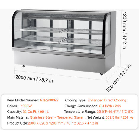 VEVOR Vtrne Réfrgérée Commercale 505L, Vtrne à Pâtssere 2