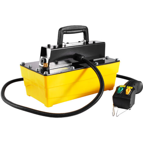 Mophorn Pompe hydraulique à air 10 000 PSI, réservoir de 0,61 gal, coque en plastique, actionneur de télécommande, sortie d'huile NPT 3/8", pour machine à châssis automatique et presse hydraulique (1/5)