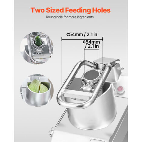 Robot Culinaire Hachoir 15 L - 1400 W, 2 Lames En S Acier Inox - Pour Légumes, Fruits - Usage Professionnel Ou Maison