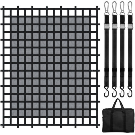 Mophorn Filet de chargement,120 pox105 po,robuste pour plate-forme de camion,4 sangles réglables, mousquetons et crochets en S,résistant à l'usure,résistant aux intempéries,convient aux camionnettes (1/5)