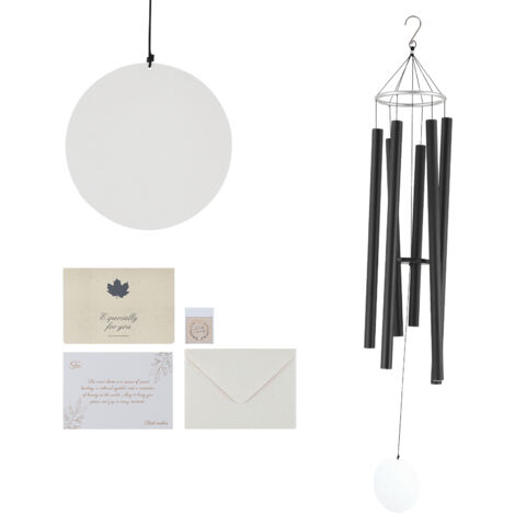 ASTARIN Grand Carillon éolien De Condoléances D'extérieur De 122 Cm Avec 5 Tubes En Aluminium Lourd Accordés Mélodie Apaisante Pour Décoration Extérieure (terrasse, Jardin, Cour