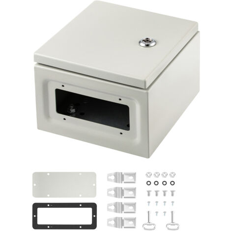 Mophorn Boîtier en acier NEMA, boîte électrique étanche NEMA 4X 8 x 8 x 6'', boîte de jonction extérieure/intérieure anti-poussière IP66 (1/5)