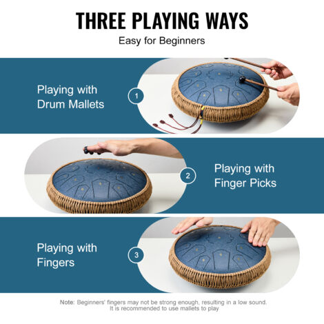 Tambour à Langue D'acier Bol De Chant Tambour En Acier Et Baguettes