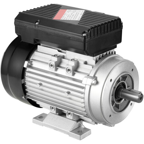 Mophorn Moteur électrique, moteur de compresseur d'air monophasé, 5,45 A 220-240 V 0,75 kW 1400 tr/min, cadre 80 B34, arbre à clé de 19 mm, rotation CW/CCW (1/5)