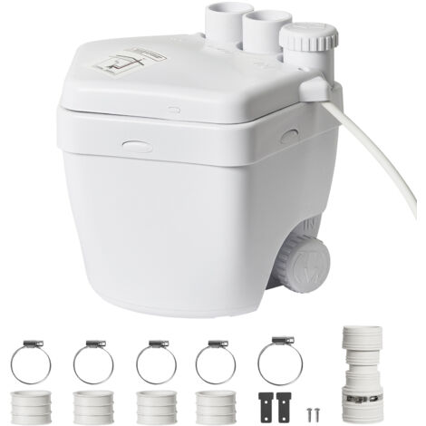 Mophorn Pompe d'évier utilitaire, 250 W, 230 V. Débit de 6 600 LPH, hauteur de refoulement de 18 pi. Moteur à fil de cuivre. Robuste pour évier utilitaire/buanderie. Sortie de 1-1/2 po, blanc (1/5)