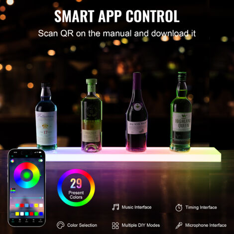 Présentateur De Bouteilles De Whisky Éclairé Par LED, Affichage En Néon Avec Support À Vin Pour Bar, Discothèque, Fête Du 90,65 € | DHgate