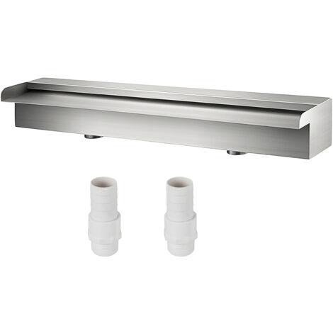 Mophorn – Fontaine cascade de piscine en acier inoxydable 60 cm – Résistante à la corrosion – Installation facile avec 2 connecteurs – Pour jardin et étang (1/5)