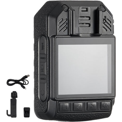 Transcend Caméra Corporelle Police 2K 1440P 128GB - Capteur Sony STARVIS 2, Vision Nuit, GPS, IP68 - Pour Sécurité, Livraison