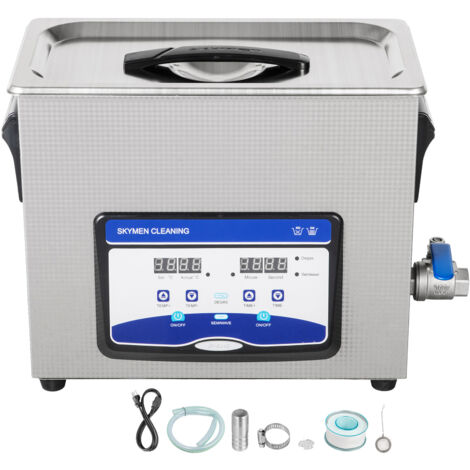 Nettoyeur à Ultrasons Numérique 6 Litres Avec Chauffage - 400W - Minuterie - Pour Bijoux, Pièces... - Neuf