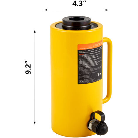 Vérin Hydraulique Creux 30 Tonnes (66 000 Lbs) - Course 50mm, Alésage Central 33mm - Neuf
