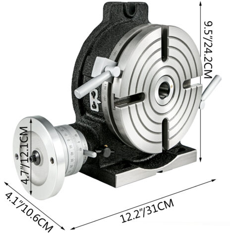 Table rotative horizontale verticale de 4 pouces/100mm, Table