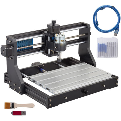 Mophorn – Machine CNC 3018 Pro 300x180x45mm – Graveur 3 axes avec contrôleur hors ligne – Moteur 775 DC 10 000 tr/min – Pour plastique, bois, acrylique, PVC