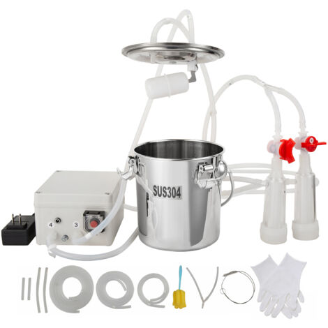 Machine à Traire Manuelle Pour Chèvres/Vaches – Seau En Acier Inoxydable 3 L, Portable | Pour Ferme Laitière, Traite à La Ferme