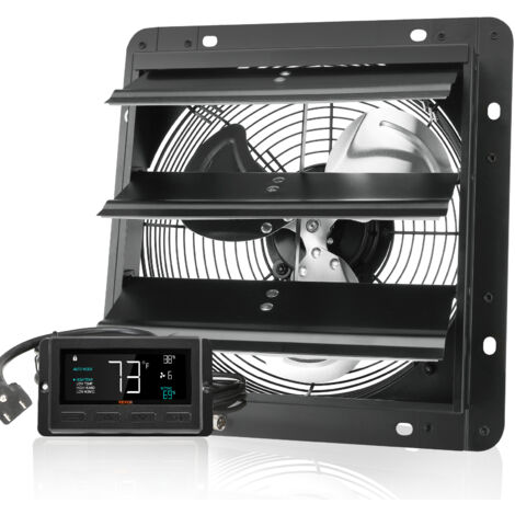 Mophorn – Ventilateur d'extraction 254 mm – Débit d'air 843 CFM – Moteur EC économe 18W – Montage mural avec contrôleur de température et humidité (1/5)