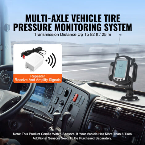 Tpms Système de surveillance de la pression de pneu solaire Température de surveillance avec 4 Tpms Système de surveillance de la pression de pneu solaire Température de surveillance avec 4