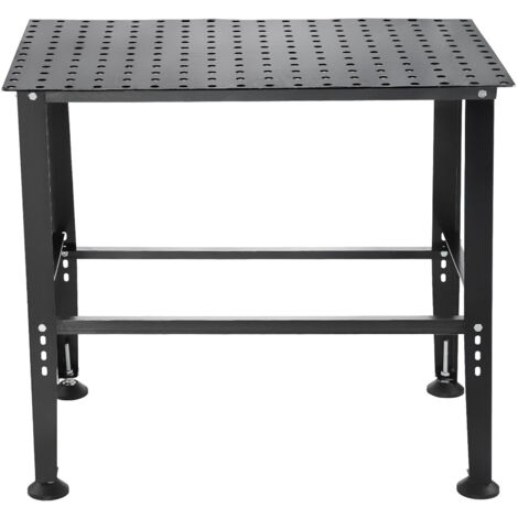 Mophorn – Table de soudage 36 x 24 pouces – Acier au carbone – Charge max 800 lb – Trous de fixation 0,63 pouce – Patins antidérapants réglables