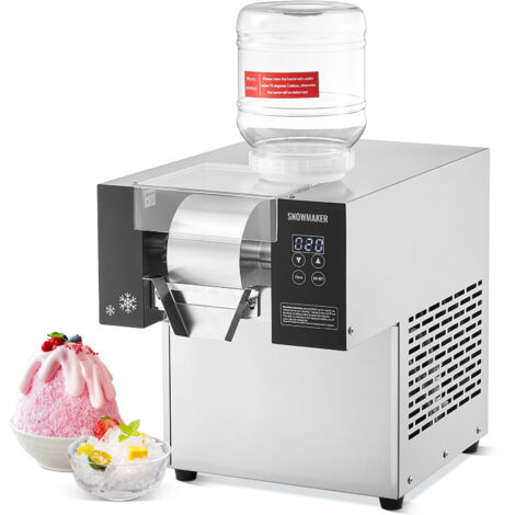 Mophorn Machine à glace commerciale en flocons de neige - 375 lb/24 h, acier inoxydable, refroidissement rapide, idéale pour les cafés et les boulangeries