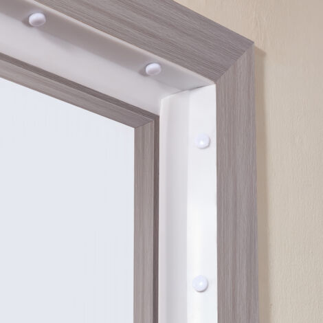 Mophorn Joint d'étanchéité pour porte de garage de 34 pi, imperméabilisation universelle, composite TPE souple et rigide, adhésif et vis, blanc (1/5)