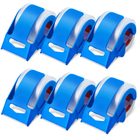 Mophorn Ruban d'emballage transparent, noyau de 1,5 pouce, 6 rouleaux de 1,88 po x 25 verges, ruban d'emballage robuste de 2,7 mil avec distributeur (1/5)