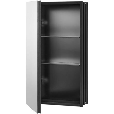 Mophorn Armoire à pharmacie - 14 x 24 pouces, armoire à miroir de salle de bain avec étagères réglables, cadre en aluminium pour montage mural ou installation encastrée (1/5)