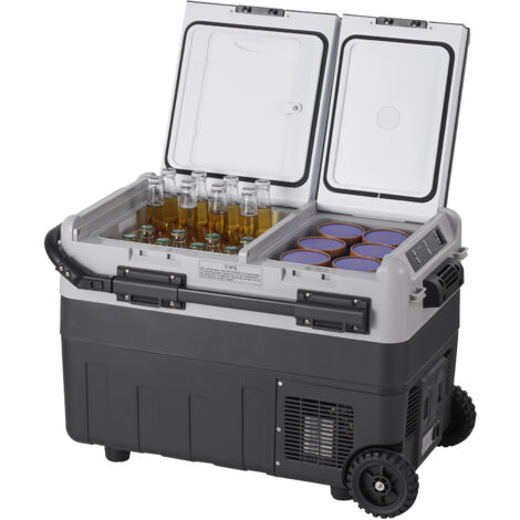 Mophorn Réfrigérateur de voiture portable, 12 V. 40 L / 42,3 qt double zone. -4℉-68℉ réglable. Glacière à compresseur pour la maison, l'extérieur, le camping, le camping-car, la voiture. (1/5)