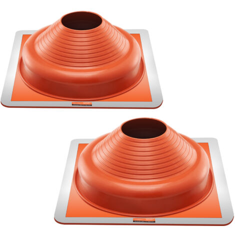 Mophorn Lot de 2 bottes de solin pour tuyau de toit, adaptées aux tuyaux de diamètre extérieur de 6-1/4" à 11-3/4", solin de tuyau de toiture flexible en silicone