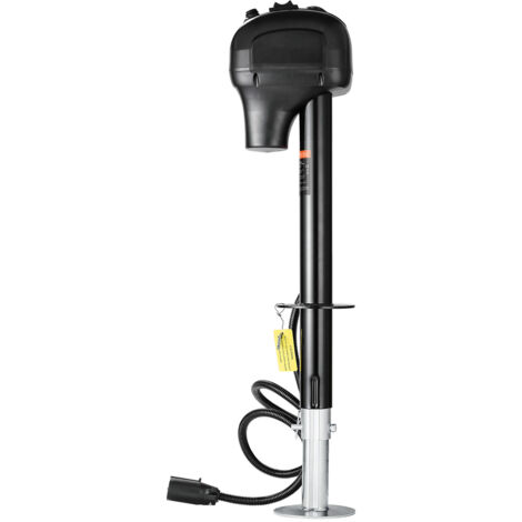Mophorn Cric de remorque électrique, 3 500 lb, cric de languette électrique robuste pour camping-car avec connecteur à 7 broches, manivelle manuelle et couvercle résistant aux intempéries