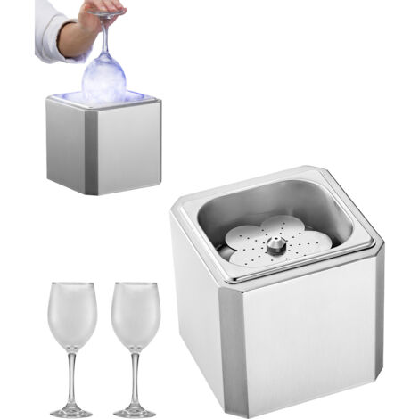 Mophorn Refroidisseur de verre Glass Froster - Refroidissement rapide en 8 à 10 secondes. Ce refroidisseur de verre à bière au CO2 avec lumière LED refroidit instantanément les verres
