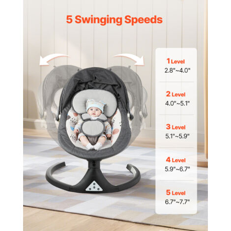Balançoire Suspendue Enfant Niche Avec Coussin Gonflable Et Lumières LED - Portable Intérieur Extérieur Max 80kg
