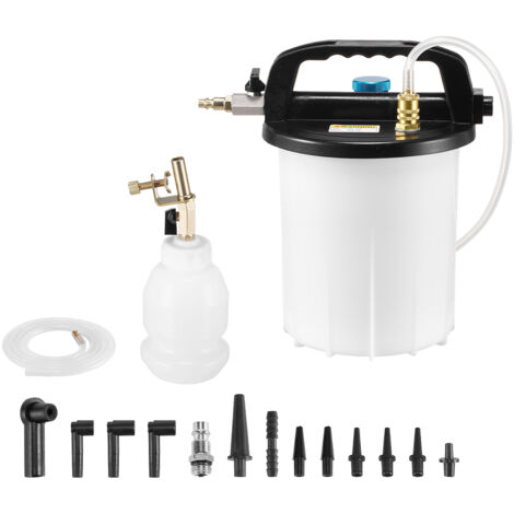 Mophorn Kit de purge de frein 3 L, extracteur de liquide de frein avec siphon de 1 L, 13 raccords de tuyau, tuyau en silicone allongé et poignée, compatible avec la plupart des véhicules (1/5)