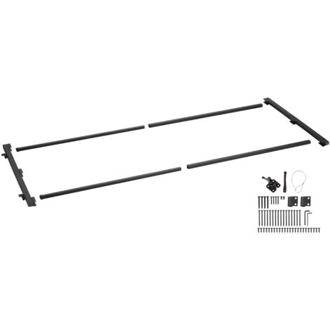 Mophorn Kit de construction de portail, convient aux ouvertures de 60 à 96 pouces de large, clôture de 4 à 5 pieds de haut, kit de cadre de portail complet anti-affaissement réglable