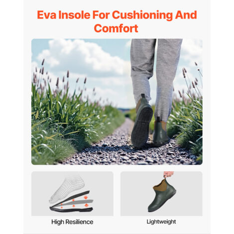 Activités Extérieures Bottes De Travail En Caoutchouc Unisexe - Imperméables Et Antidérapantes - Pour Jardin, Pluie, Extérieur - Camfosy Chaussures Imperméables Jardin