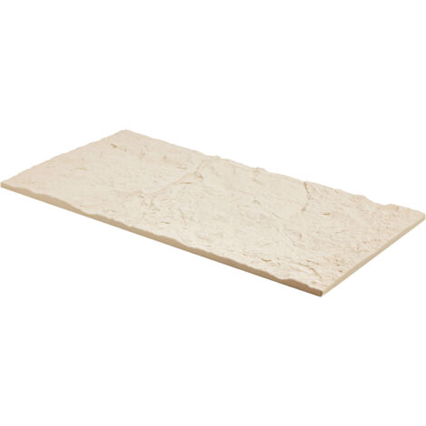Mophorn Panneaux muraux 3D , lot de 4, 48 x 24 po, imitation pierre naturelle, 32 pi2, carreaux décoratifs pour plafond, chambre, salon et salle de jeux, jaune pierre