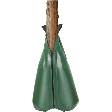 Mophorn Sac d'arrosage pour arbres, 3 paquets de 20 gallons à libération lente, irrigation goutte à goutte rechargeable avec fermeture éclair, système durable pour un ciblage profond des racines (1/5)