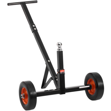Mophorn Chariot de remorque, capacité de charge de 272 kg, hauteur ajustable entre 42 cm et 56 cm, boule d'attelage de 47,3 mm, pneus pleins de 254 mm