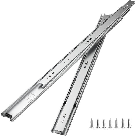 Mophorn Glissières de tiroir de 22 pouces, 10 paires de rails à roulement à billes à extension complète, capacité de charge de 100 lb, glissières de tiroir robustes pour commode