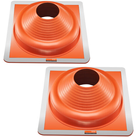 Mophorn Lot de 2 bottes de solin pour tuyaux de toit, adaptées aux tuyaux de 6-3/4" à 14" de diamètre extérieur, résistant aux hautes températures de -101℉ à 437℉,uyaux de cheminée et d'aération