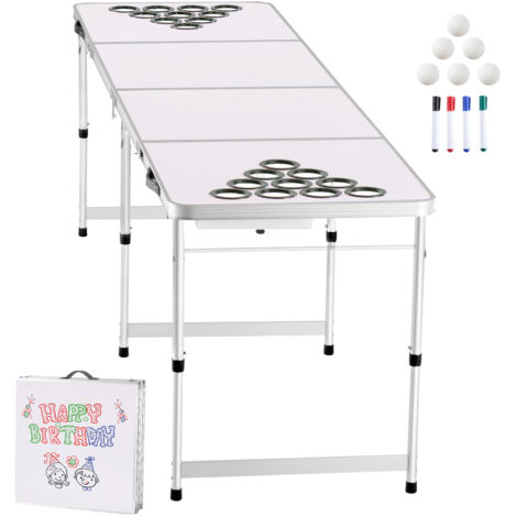 SALUTUYA - J438 - Ensemble de tables à bière pliantes 3 pcs bois massif