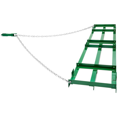 Mophorn – Herse traînante 2,4 m – Largeur réglable 20,32 cm – Chaîne 183 cm – Construction en acier Q235 pour terrains difficiles